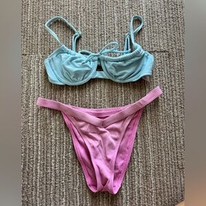 La Hearts Pink Bikini Bottom